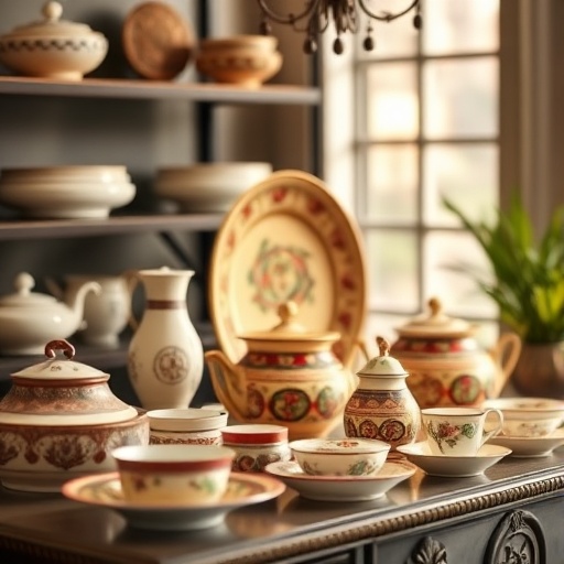 Elegant Indian tableware display