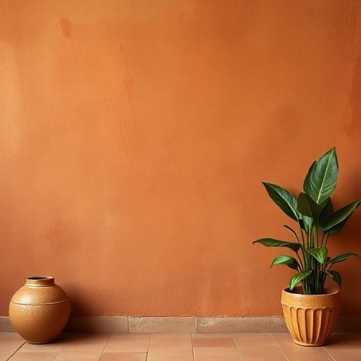 wall painted in earthy tones