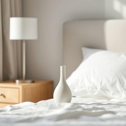 minimalist vase on bedside table