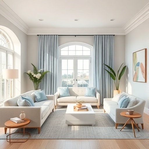 living space with neutral color palette