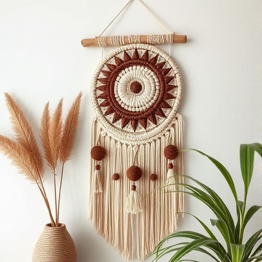 DIY wall hanging in Afrobohemian style