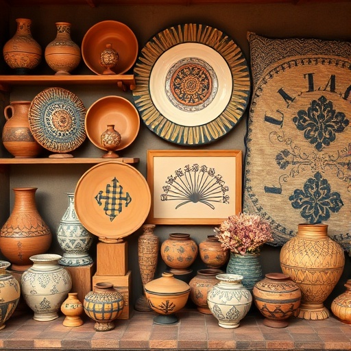 Handcrafted pottery and local art for Afrobohemian decor
