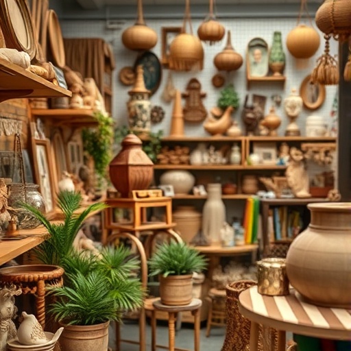 Thrift store with Afrobohemian decor items