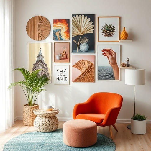 colorful mood board for decor ideas