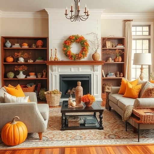 seasonal decor updates in living room