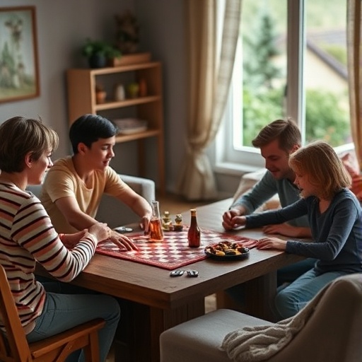 cozy setup for a family game night