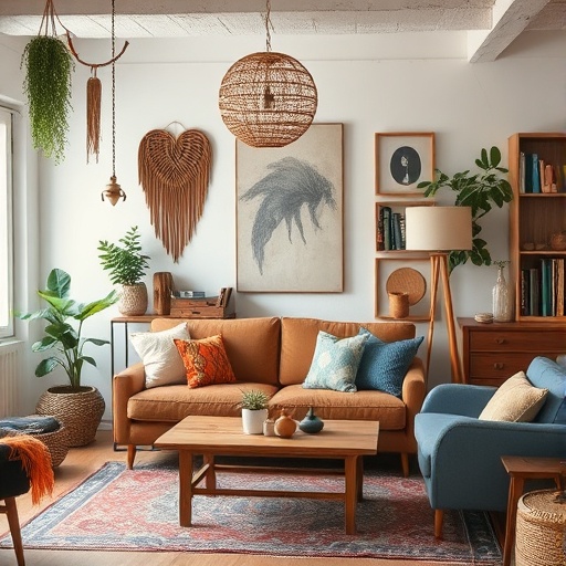 unique second-hand furniture in boho decor