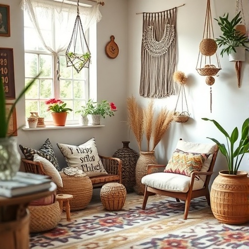 personal collections in boho decor