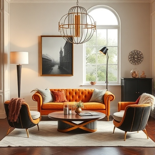 unique statement furniture in a room