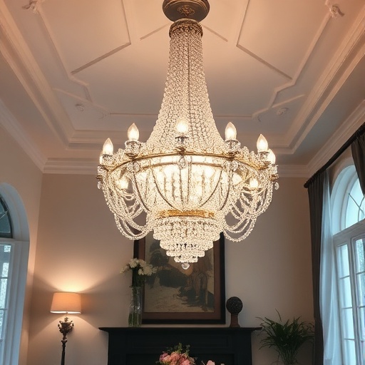 unique chandelier in a room