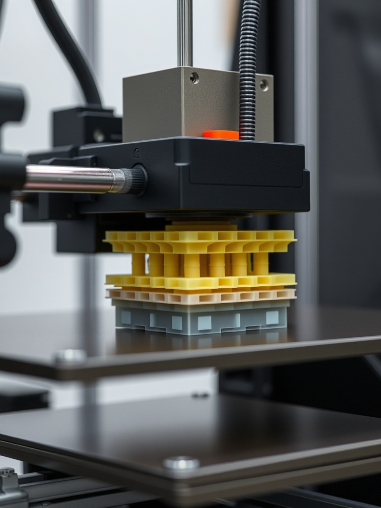 3D printer creating an object layer by layer