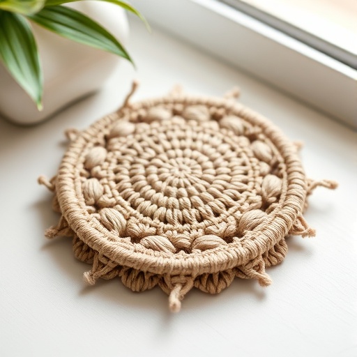 set of macrame coasters