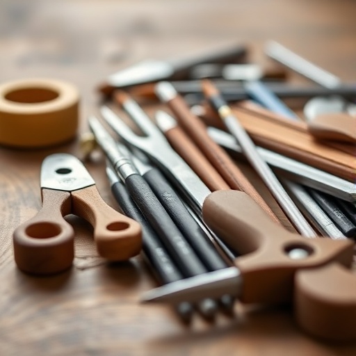 essential crafting tools on a table