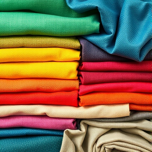 colorful array of fabrics for crafting