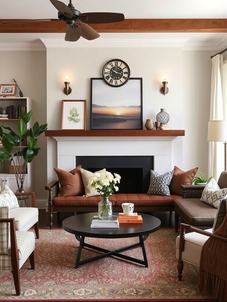 cozy living room with personalized decor