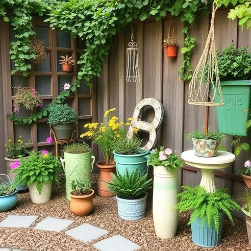 charming outdoor space with handmade decorations
