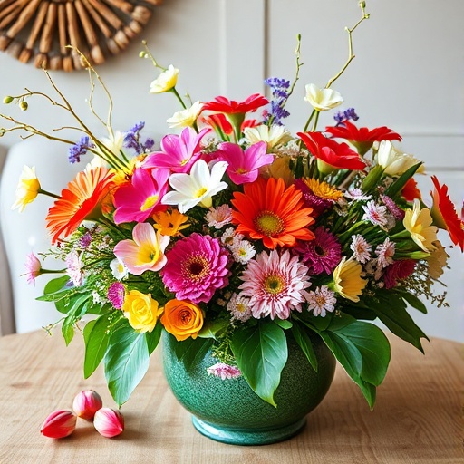 vibrant spring arrangement with flowers