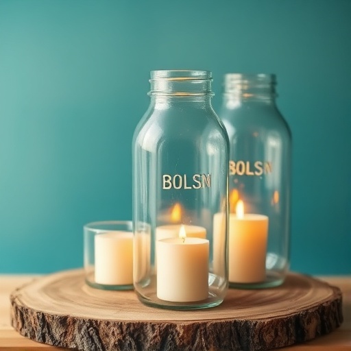 creative upcycling project with glass jars