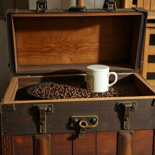 vintage trunk used as coffee table