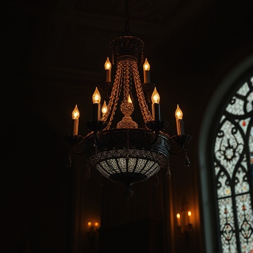 gothic chandelier in a room