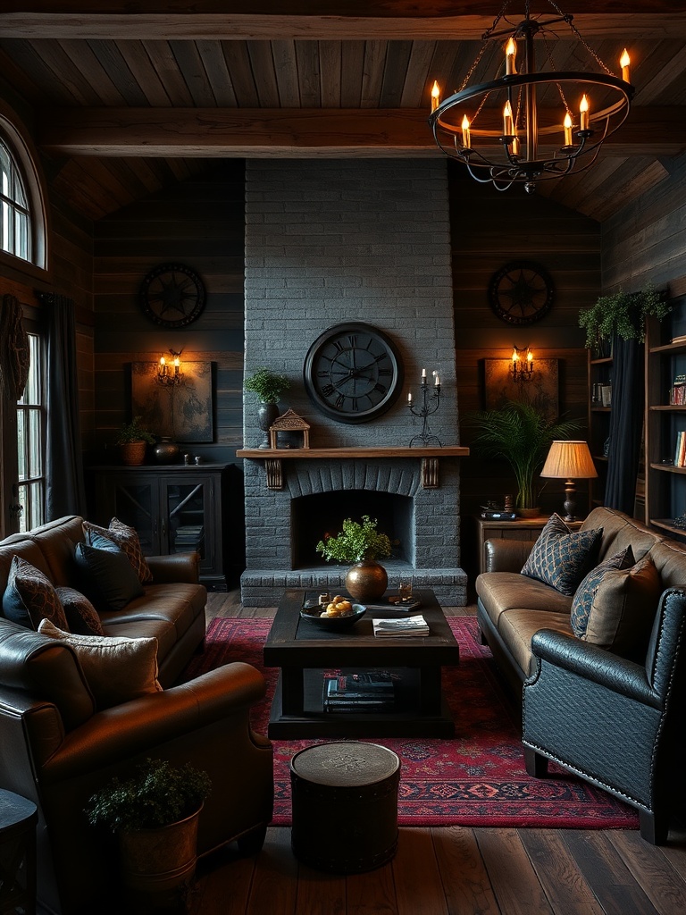 cozy gothic western living room