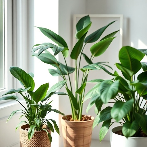 indoor plants in minimalist decor