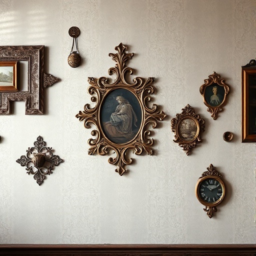 gallery wall with antique decor