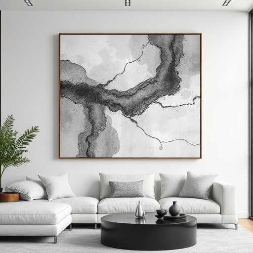 abstract grey wall art