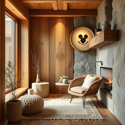 natural materials in minimalist decor