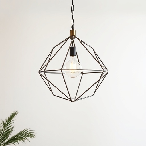 statement lighting fixture in minimalist decor