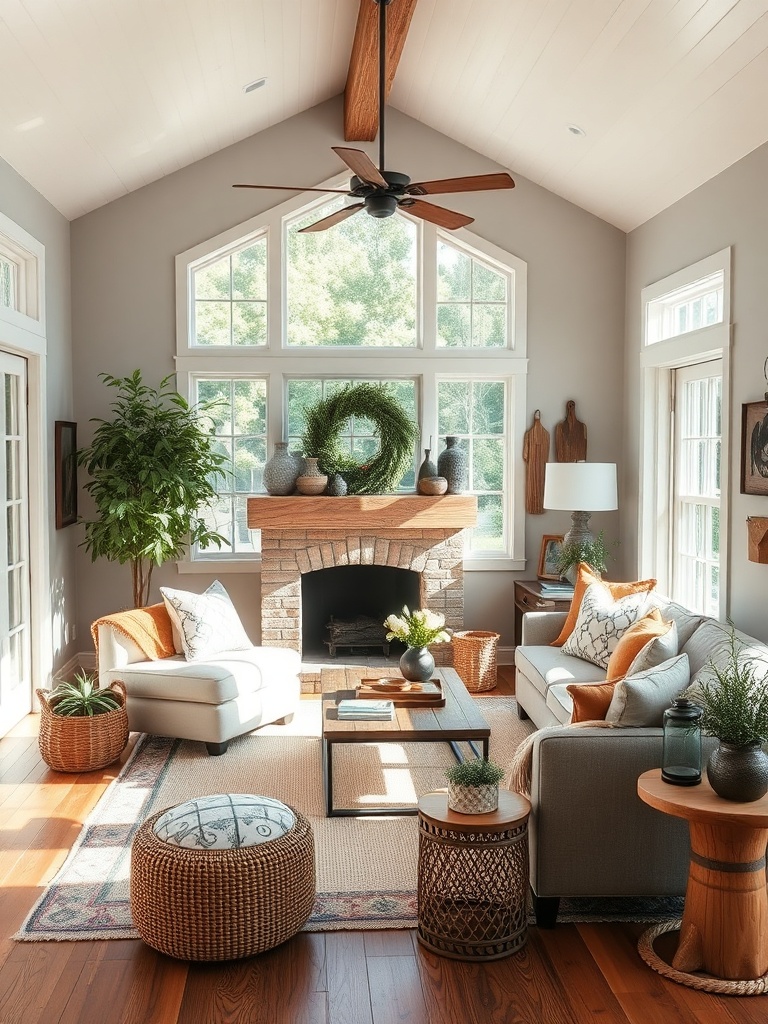 cozy farmhouse living room