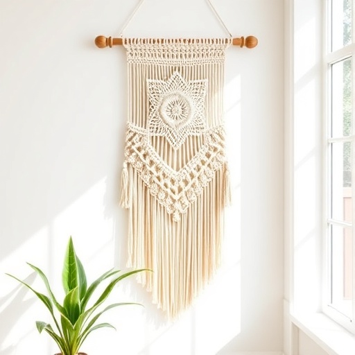 handmade macramé wall hanging