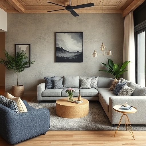 decor with various textures and fabrics