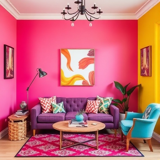room with bold accent wall