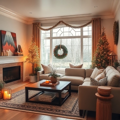 seasonal decor in a cozy home