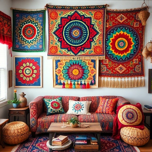 bohemian wall art and tapestries