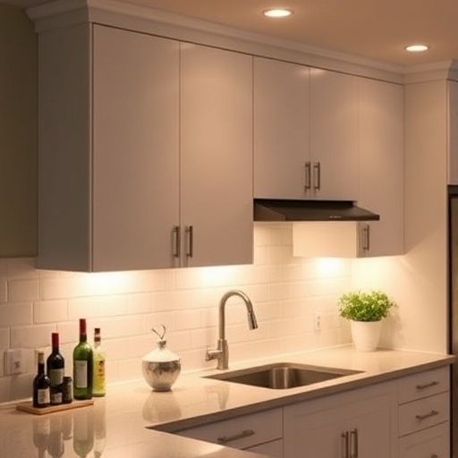 LED strip lights under kitchen cabinets