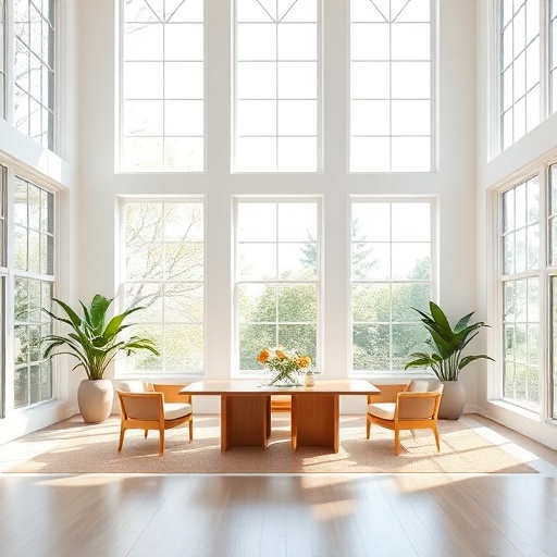 room with large windows for natural light