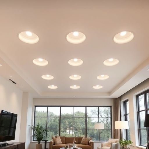 recessed lighting in living room