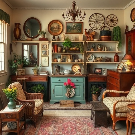 room with vintage decor