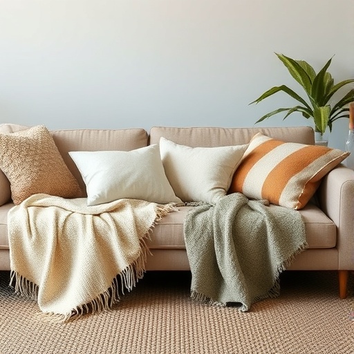 sofa with eco-friendly textiles