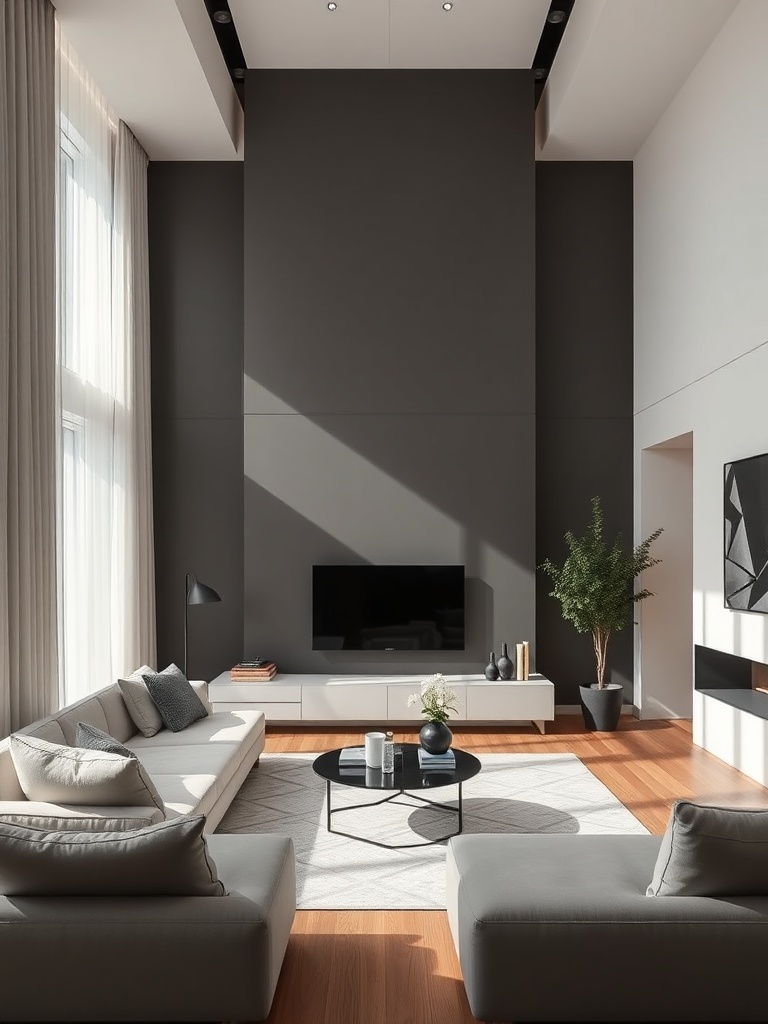 modern living room with minimalistic decor