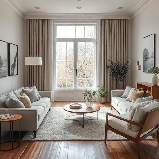 Cozy living room with low furniture