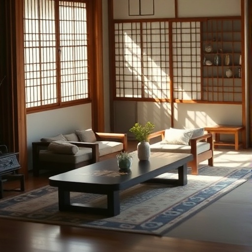 Korean-style low furniture arrangement