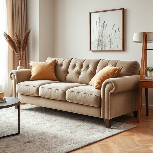plush sofa in a cozy living room