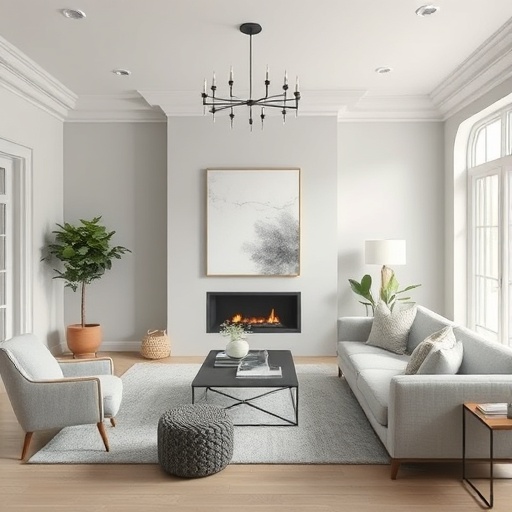 neutral color palette in living room