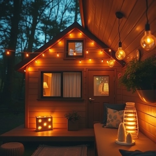 tiny home with creative lighting solutions