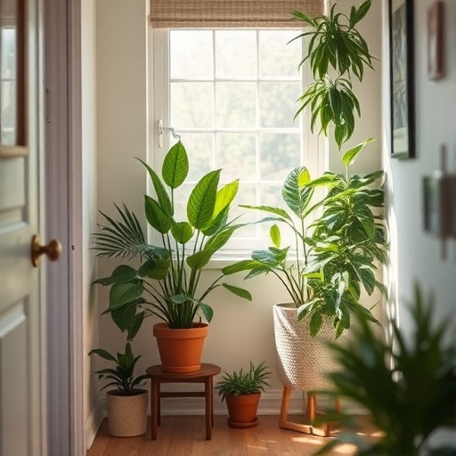 tiny home corner with indoor plants