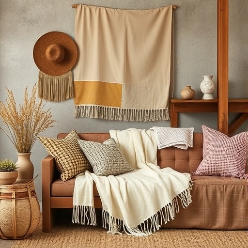 textiles in rustic modern decor