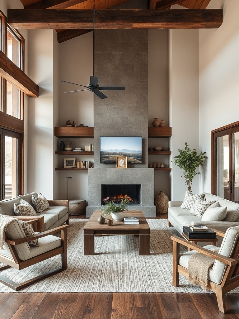 rustic modern living room decor